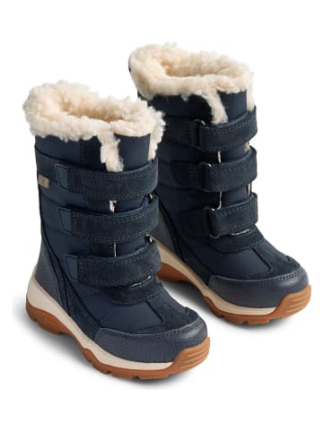 Wheat Leren winterlaarzen "Airy" donkerblauw