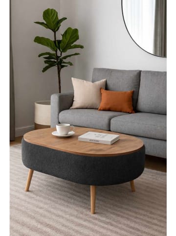 Scandinavia Concept Salontafel "Luno" antraciet/lichtbruin - (B)90 x (H)45 x (D)60 cm