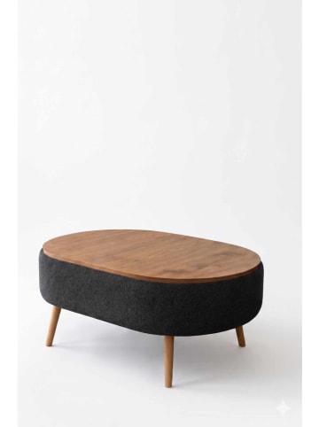 Scandinavia Concept Salontafel "Luno" antraciet/lichtbruin - (B)90 x (H)45 x (D)60 cm