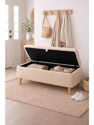 Scandinavia Concept Zitbank "Rena" beige - (B)90 x (H)45 x (D)30 cm