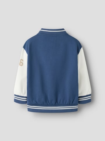 name it Sweatjacke "Pray" in Blau/ Weiß