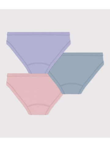 PETIT BATEAU 3er-Set: Slips in Lila/ Grün/ Rosa