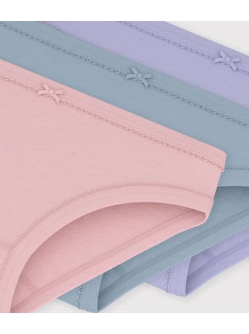 PETIT BATEAU 3er-Set: Slips in Lila/ Grün/ Rosa