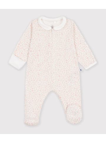 PETIT BATEAU Strampler in Weiß/ Rosa