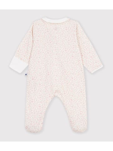 PETIT BATEAU Strampler in Weiß/ Rosa