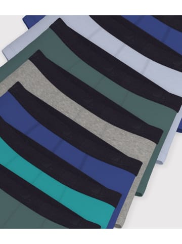 PETIT BATEAU 7er-Set: Boxershorts in Blau/ Grün/ Beige