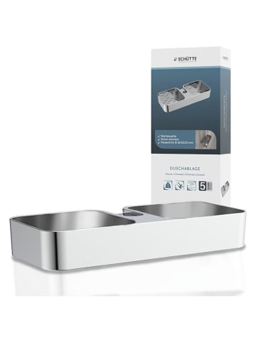 Schütte Duschablage in Chrom - (B)25,5 x (H)4 x (T)11 cm