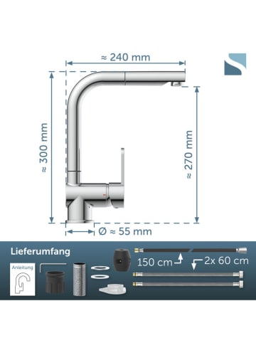 Schütte Spültischarmatur ''London'' in Chrom
