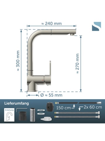 Schütte Spültischarmatur ''London'' in Silber