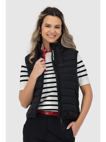 alife and kickin Doorgestikte bodywarmer zwart
