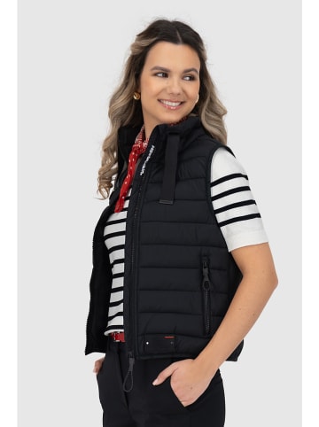 alife and kickin Doorgestikte bodywarmer zwart