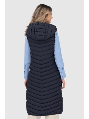 alife and kickin Doorgestikte bodywarmer donkerblauw