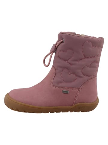Lurchi Skórzane buty barefoot "Jinny" w kolorze jasnoróżowym