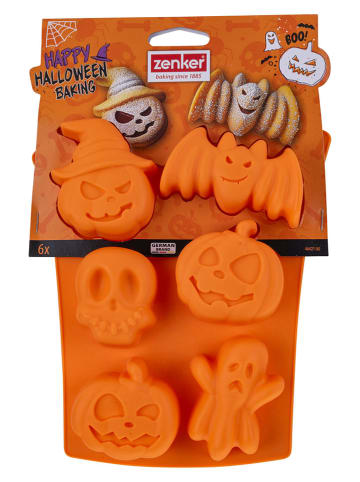Zenker Silikonowa forma "Halloween" w kolorze pomarańczowym - 23,1 x 17,5 cm