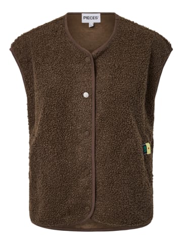 Pieces Teddybodywarmer "Katty" donkerbruin
