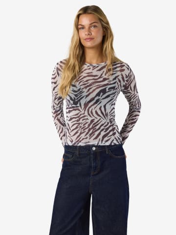 Noisy may Mesh-Longsleeve "Judith" in Schwarz/ Weiß