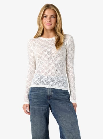 Noisy may Spitzen-Longsleeve "Judith" in Weiß