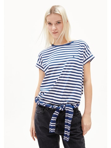 armedangels Shirt ''Idaara'' in Weiß/ Blau