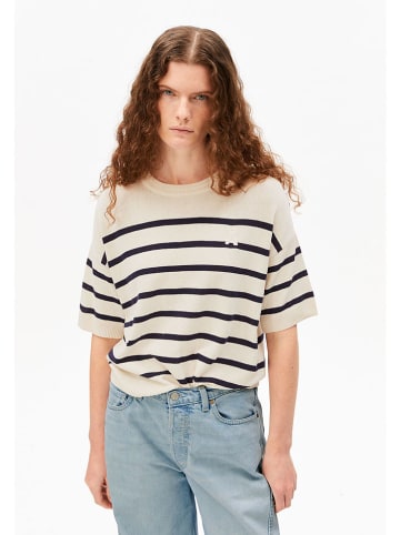 armedangels Pullover ''Striped'' in Creme/ Schwarz