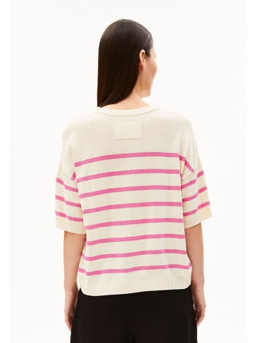 armedangels Trui ''Striped'' crème/roze