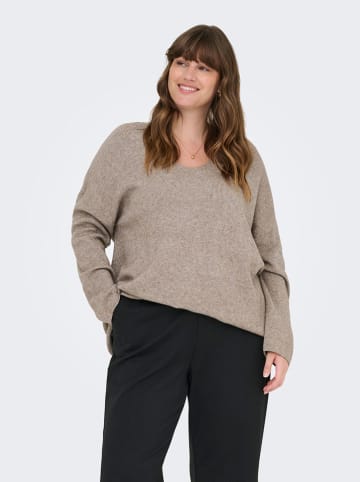 Sweter w kolorze szarobrązowym