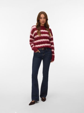 Vero Moda Sweter w kolorze bordowo-jasnoróżowym