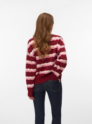 Vero Moda Sweter w kolorze bordowo-jasnoróżowym