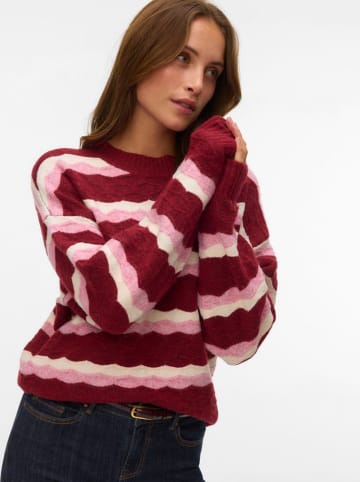 Vero Moda Sweter w kolorze bordowo-jasnoróżowym