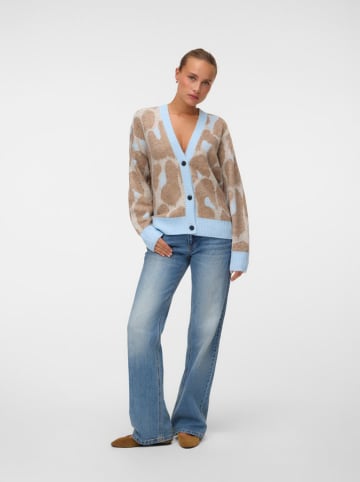 Vero Moda Kardigan w kolorze beżowo-błękitnym