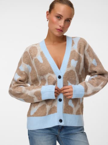 Vero Moda Kardigan w kolorze beżowo-błękitnym