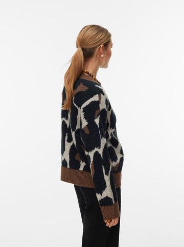 Vero Moda Kardigan w kolorze brązowo-kremowo-czarnym