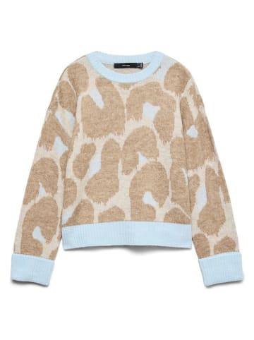 Vero Moda Sweter w kolorze błękitno-beżowym