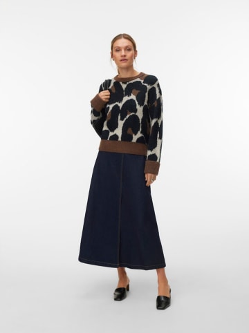 Vero Moda Sweter w kolorze brązowo-kremowo-czarnym