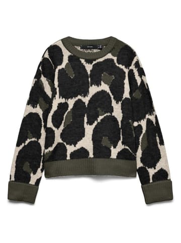 Vero Moda Trui crème/kaki/zwart