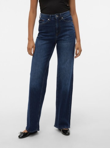 Vero Moda Dżinsy - Wide Leg fit - w kolorze granatowym