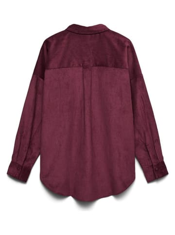 Vero Moda Koszula sztruksowa w kolorze bordowym