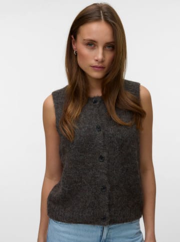 Vero Moda Kamizelka dzianinowa w kolorze brązowym