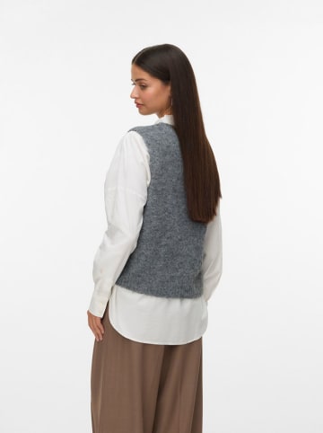 Vero Moda Kamizelka dzianinowa w kolorze szarym