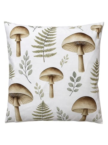 Clayre & Eef Kussen wit/beige/groen - (L)45 x (B)45 cm
