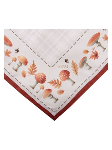 Clayre & Eef Tischdecke in Creme/ Rot - (L)100 x (B)100 cm