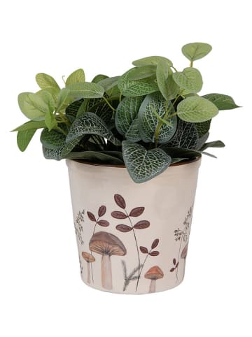 Clayre & Eef Doniczka w kolorze beżowym - wys. 16 x Ø 17 cm