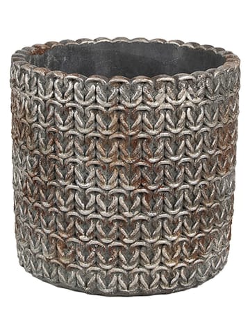 Clayre & Eef Doniczka w kolorze brązowym - wys. 12 x Ø 11 cm