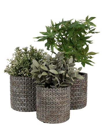 Clayre & Eef Bloempot bruin - (H)12 x Ø 11 cm