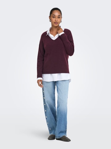 ONLY Sweter w kolorze bordowym