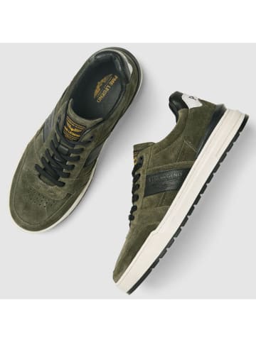 PME Legend Skórzane sneakersy w kolorze khaki