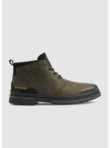 PME Legend Skórzane botki w kolorze khaki