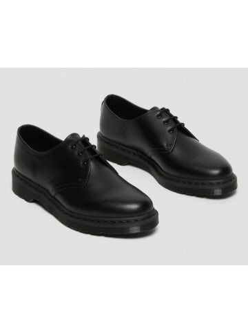 Leder-Schnürschuhe in Schwarz