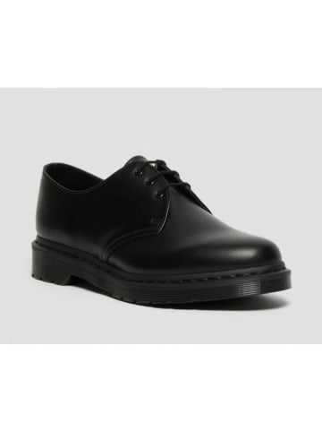 Leder-Schnürschuhe in Schwarz