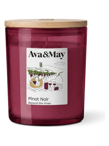 AVA&MAY Duftkerze "Pinot Noir" in Rot - 220 g