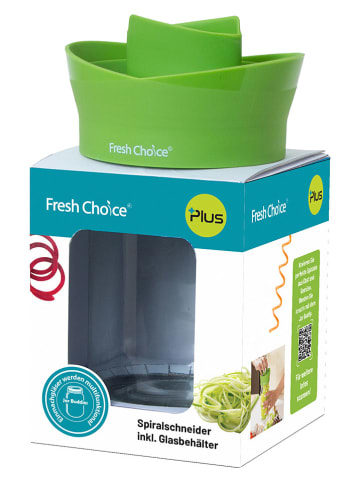 Fresh Choice 2-delige set: spiraalsnijder-opzetstuk groen